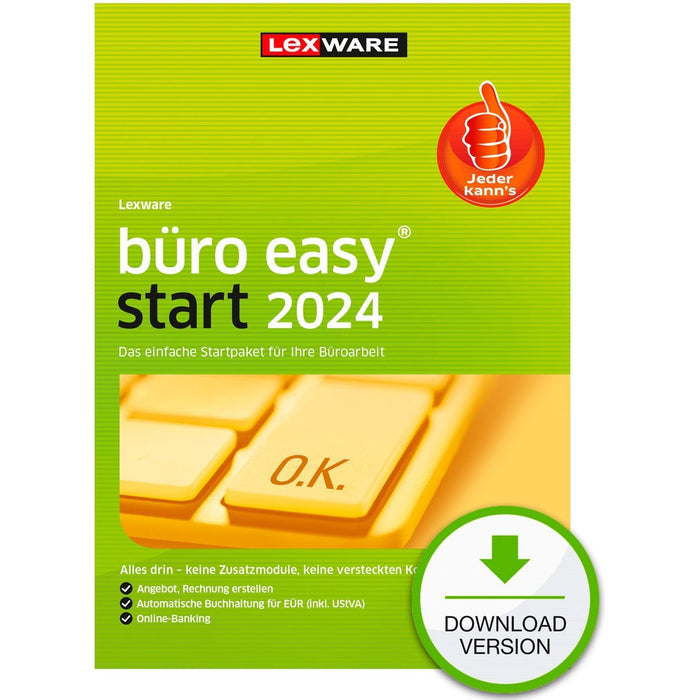 Software - Lexware Büro Easy Start 2024 - 1 Device, ABO - ESD-DownloadESD