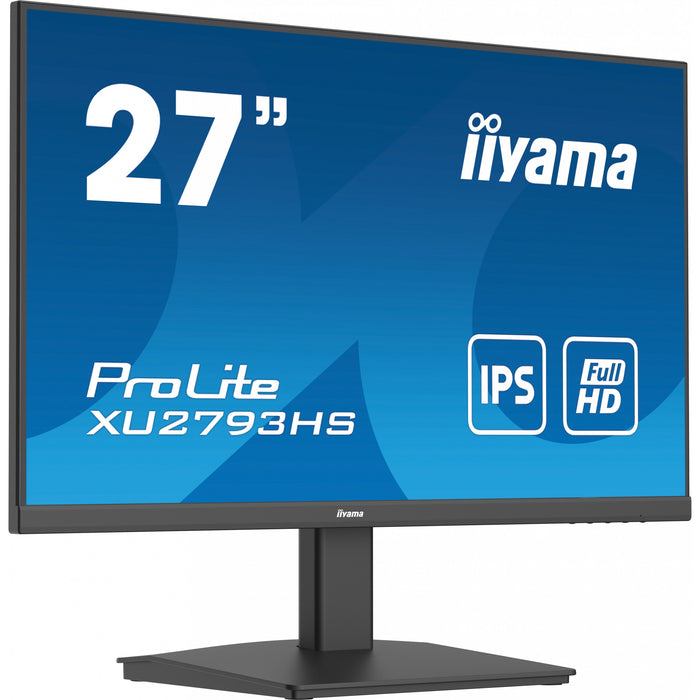 6cm/27" (1920x1080) Iiyama Prolite XU2793HS-B6 16:9 FHD IPS 100Hz 1ms HDMI DP LS VESA Black