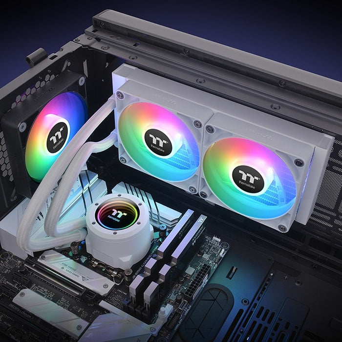 K Cooler Wasserkühlung Thermaltake TH240 V2 ARGB Sync CPU Liquid Cooler Snow Edition