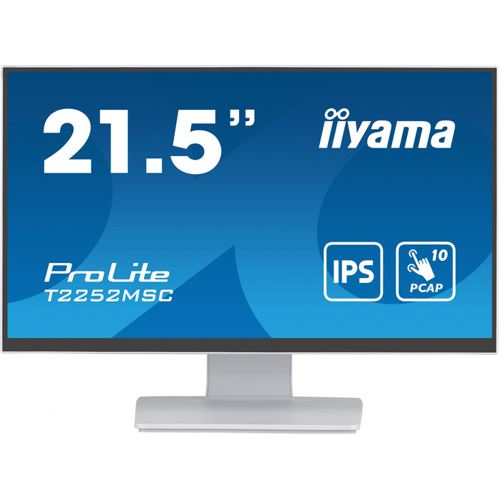 Custom Gaming Desktop PCs - Ireland - GAMEFORCE.IE-  54,5cm/21,5" (1920x1080) iiyama ProLite T2252MSC-W2 16:9 FHD IPS Touch 5ms HDMI DP Speaker White