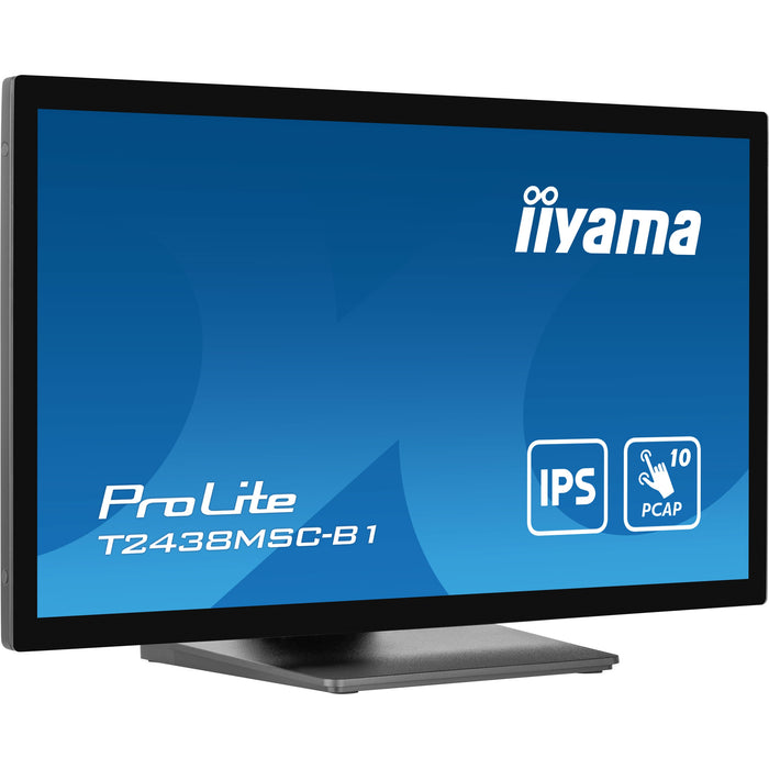 61cm/24" (1920x1080) Iiyama ProLite T2438MSC-B1 16:9 FHD IPS Touch 5ms HDMI DP USB Speaker Black
