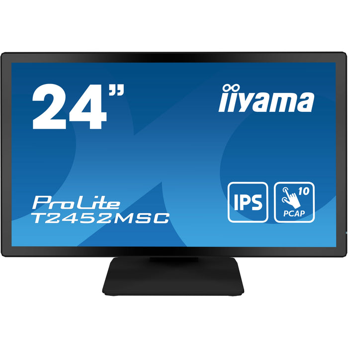 61cm/24" (1920x1080) Iiyama ProLite T2452MSC-B1 16:9 FHD IPS Touch 14ms HDMI DP USB-C Speaker Black