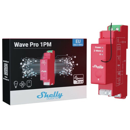 Shelly Relais "Wave Pro 1PM" max 16A Z-Wave DIN-Rail