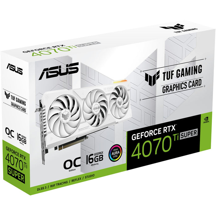 RTX 4070 Ti Super 16GB ASUS TUF Gaming OC White GDDR6X 3Fan TUF-RTX4070TIS-O16G-WHITE-GAMING