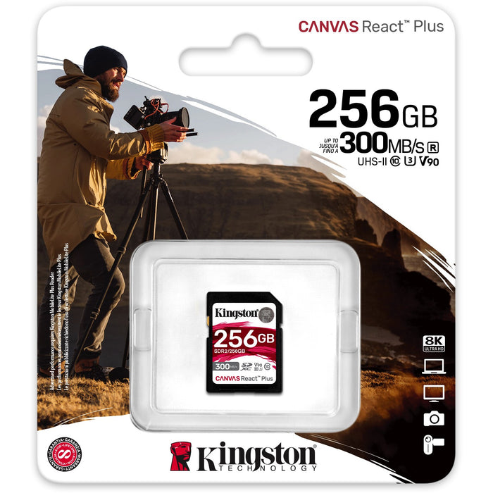 CARD 256GB Kingston Canvas React Plus SDXC 300MB/s