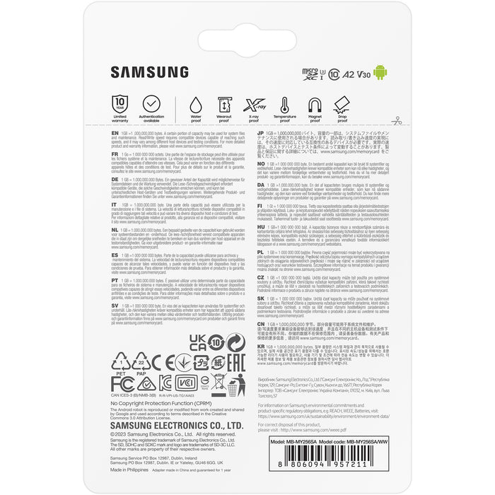 CARD 256GB Samsung PRO Ultimate microSDXC 200MB/s +Adapter