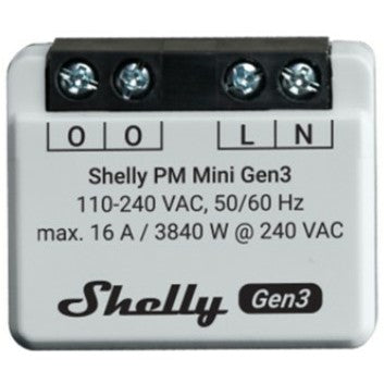 Shelly Relais "Plus PM Mini Gen. 3" WLAN BT Unterputz