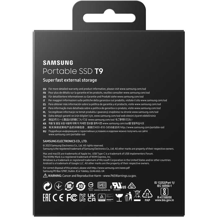 4TB Samsung Portable T9 USB 3.2 Gen2 Black retail