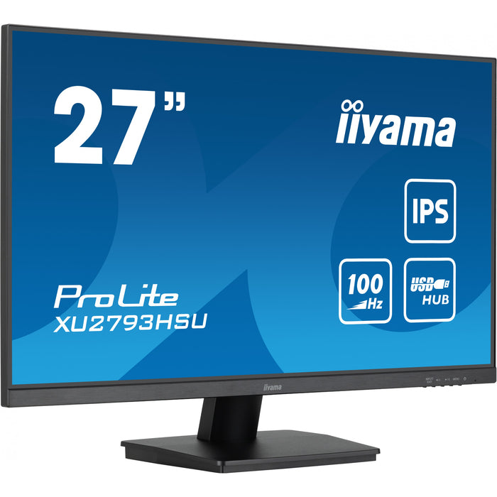 6cm/27" (1920x1080) Iiyama ProLite XU2793HSU-B6 16:9 FHD IPS 1ms 100Hz HDMI DP USB Speaker Black
