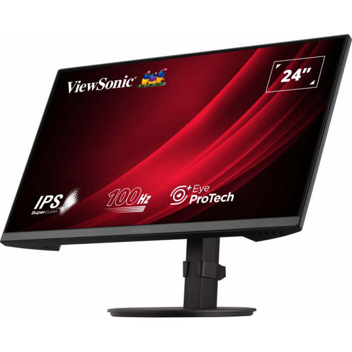 61cm/24" (1920x1080) ViewSonic VG2408A-MHD 16:9 FHD IPS 5ms 100Hz HDMI VGA DP Speaker Pivot Black