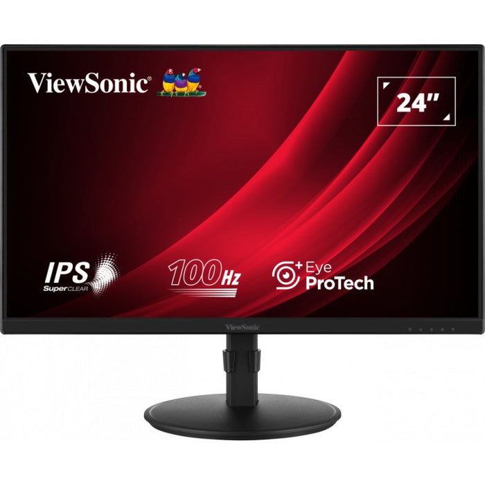 61cm/24" (1920x1080) ViewSonic VG2408A-MHD 16:9 FHD IPS 5ms 100Hz HDMI VGA DP Speaker Pivot Black