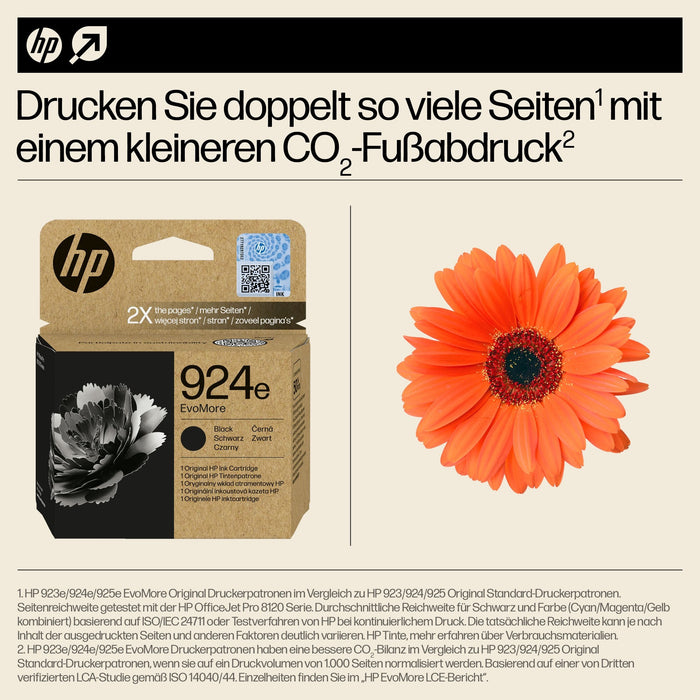 HP Tinte 924e EvoMore Schwarz bis zu 800 Seiten