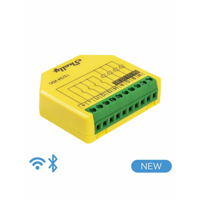 Shelly Relais "Plus RGBW PM" WLAN Bluetooth LED Lichtcontroller Unterputz