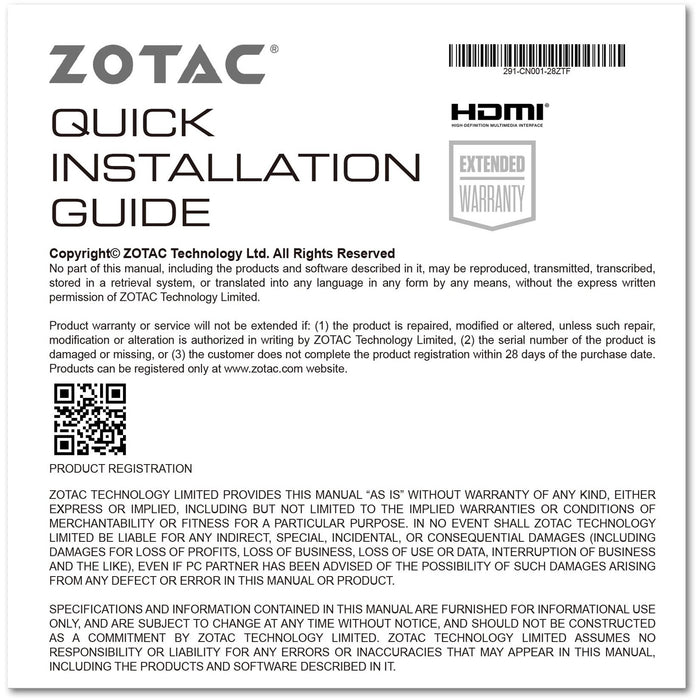 RTX 3050 6GB ZOTAC Gaming Solo GDDR6 1Fan