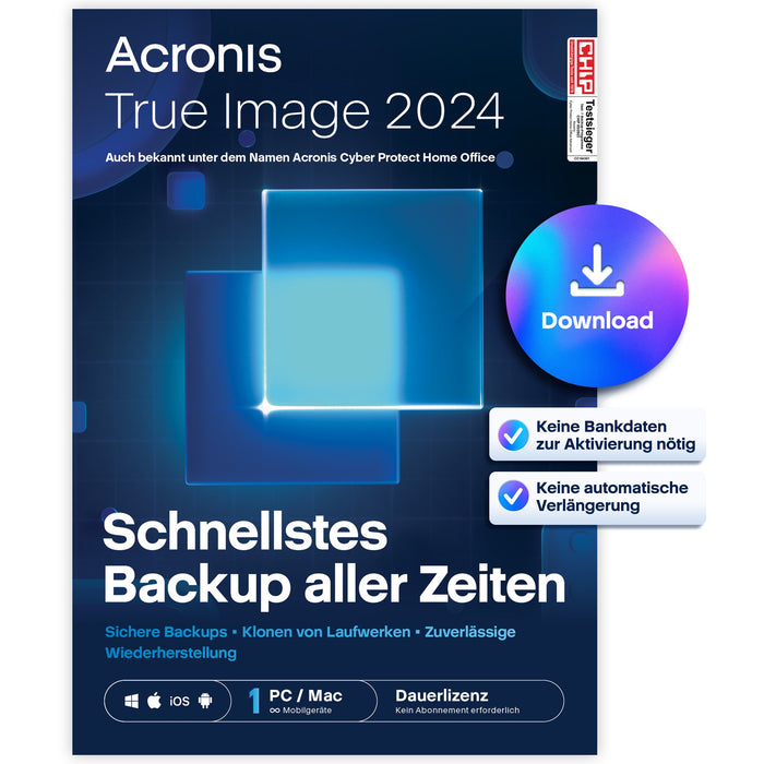 Acronis Cyber Protect Home Office 2024 - Upgrade - 1 Device - perpetual - ESD-DownloadESD