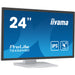 61cm/24" (1920x1080) Iiyama ProLite T2452MSC-W1 16:9 FHD IPS Touch 14ms HDMI DP Speaker White
