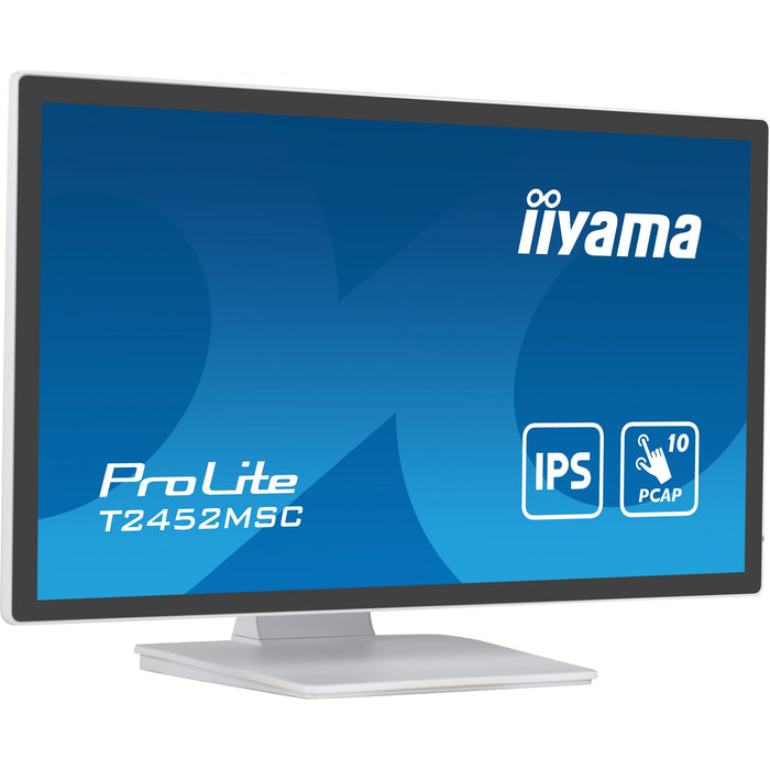 61cm/24" (1920x1080) Iiyama ProLite T2452MSC-W1 16:9 FHD IPS Touch 14ms HDMI DP Speaker White