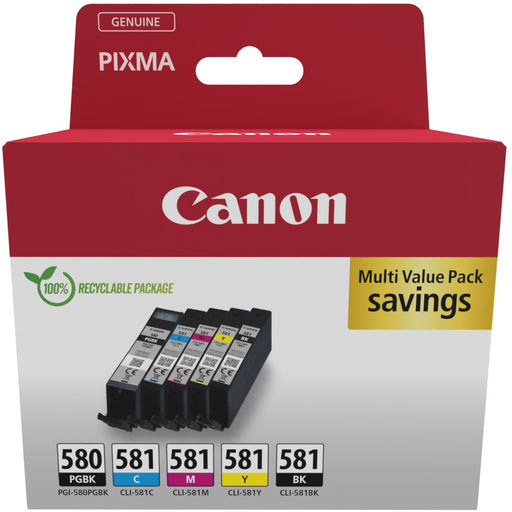 Canon Tinte PGI-580/CLI-581 5er Multipack BK/C/M/Y/PGBK