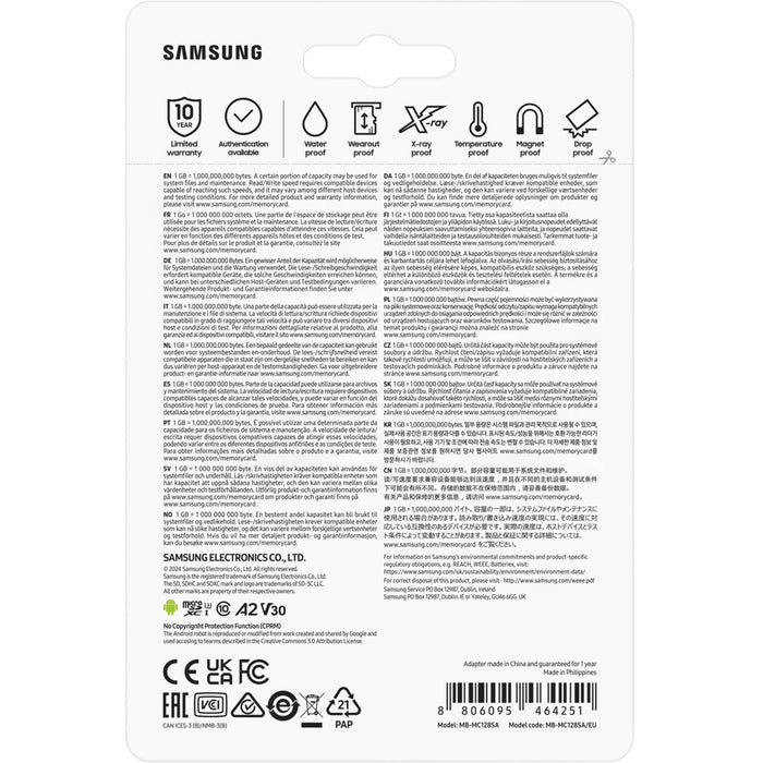 CARD 128GB Samsung EVO PLUS microSDXC UHS-I U3 inkl. SD Adapter