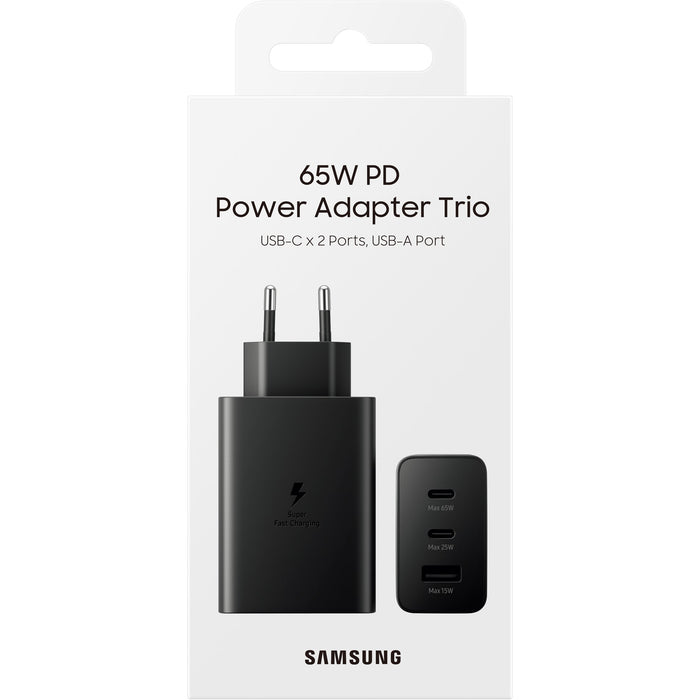 Samsung Power Adapter Trio 65W Netzteil ohne Datenkabel USB Type-C black