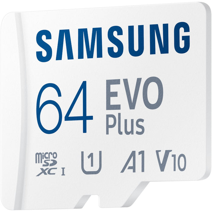 Card 64GB Samsung EVO Plus MicroSDXC UHS-I U2 V10 A1 inkl. SD Adapter