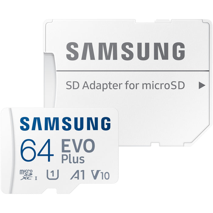 CARD 64GB Samsung EVO Plus microSDXC UHS-I U1 V10 A1 inkl. SD Adapter