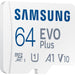 Card 64GB Samsung EVO Plus MicroSDXC UHS-I U2 V10 A1 inkl. SD Adapter