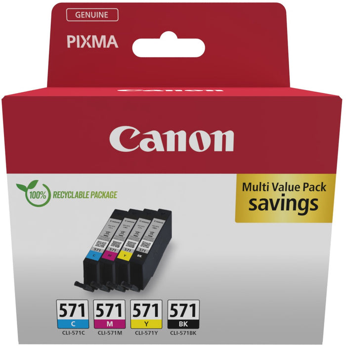 Canon Tinte CLI-571 0386C008 4er Multipack (BKMCY)