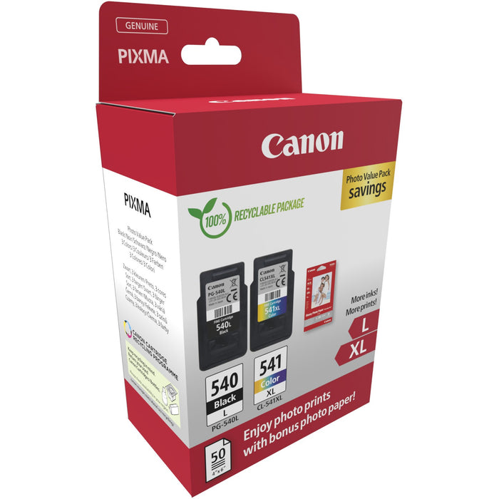 Canon Tinte PG-540L/CL-541XL 5224B012 2er Pack (BK/Color) inkl. Fotopapier