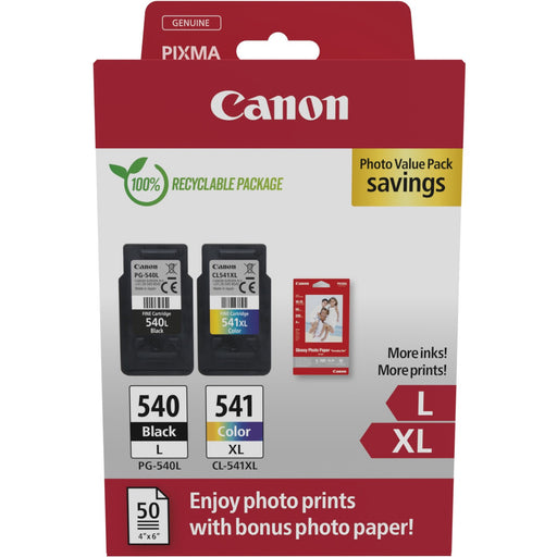 Canon Tinte PG-540L/CL-541XL 5224B012 2er Pack (BK/Color) inkl. Fotopapier