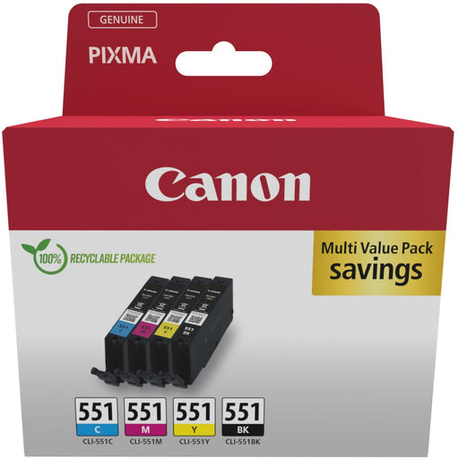 Canon Tinte CLI-551 6509B015 4er Multipack (BKMCY)