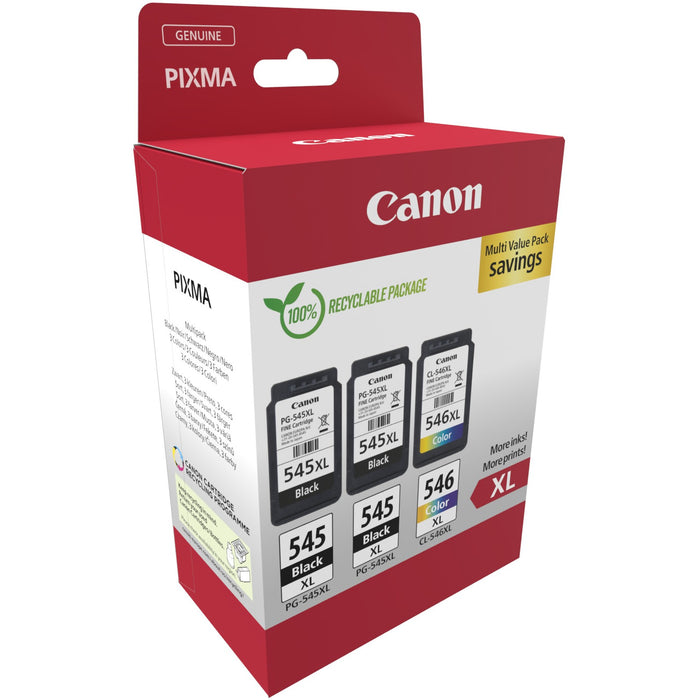 Canon Tinte PG-545XL/CL-546XL 3er Multipack (2xBK/Color)