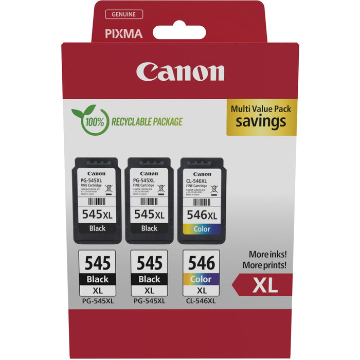 Canon Tinte PG-545XL/CL-546XL 3er Multipack (2xBK/Color)