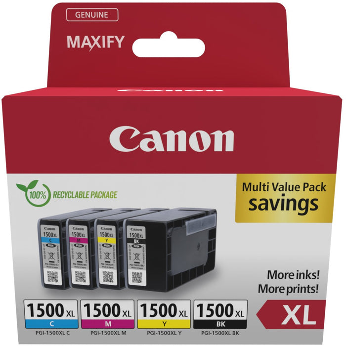 Canon Tinte PGI-1500XL 9182B010 4er Multipack (BK/C/M/Y)