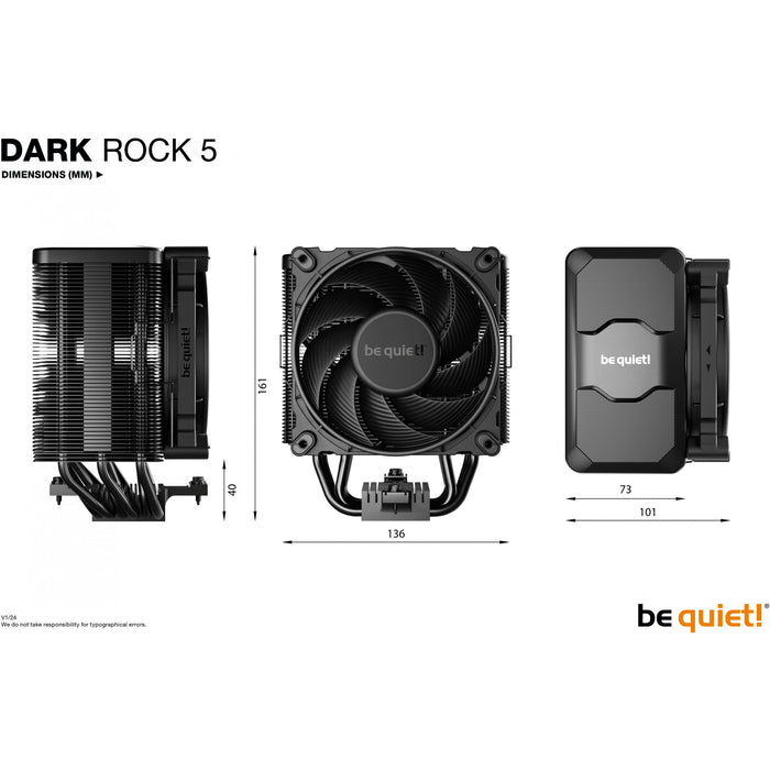 K Cooler be quiet! Dark Rock 5 multi Cooler | 1700  1200  1150  1151  1155  AM5  AM4