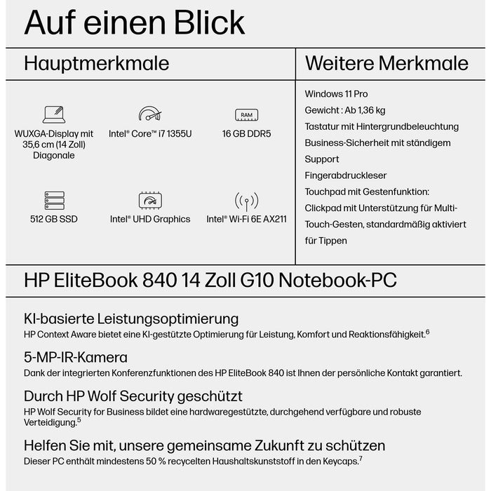 HP EliteBook 840 G10 Intel Core i7-1355U 35