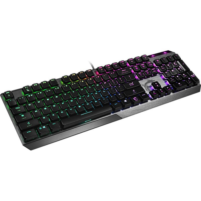 MSI Vigor GK50 Low Profile Gaming Keyboard QWERTZ Kalih Choc Low Profile white switches black