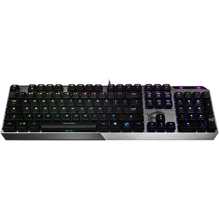 MSI Vigor GK50 Low Profile Gaming Keyboard QWERTZ Kalih Choc Low Profile white switches black