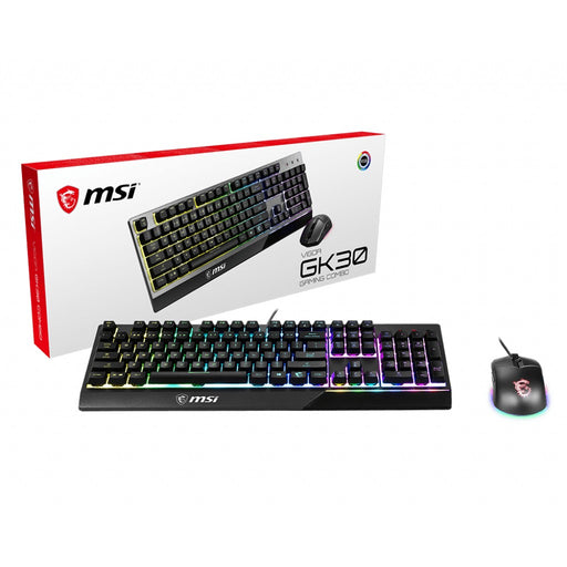 MSI Vigor GK30 Combo Gaming Keyboard Vigor GK30 QWERTZ + Gaming Mouse Clutch GM11 black