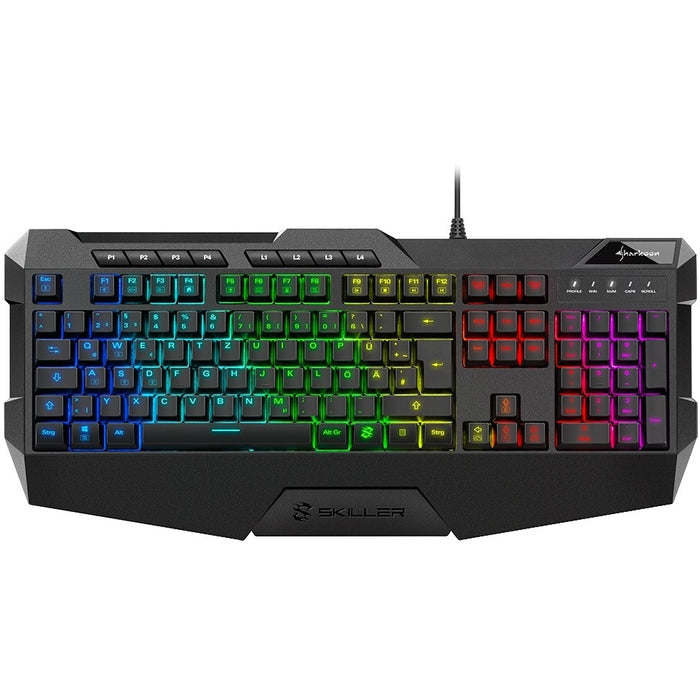 Sharkoon Skiller SGK4 Gaming Keyboard QWERTZ wired rubberdome black