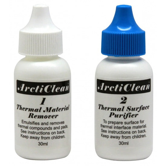 ArctiClean 60ml Kit 1 & 2 Thermal Grease Paste Compound Remover and Purifier