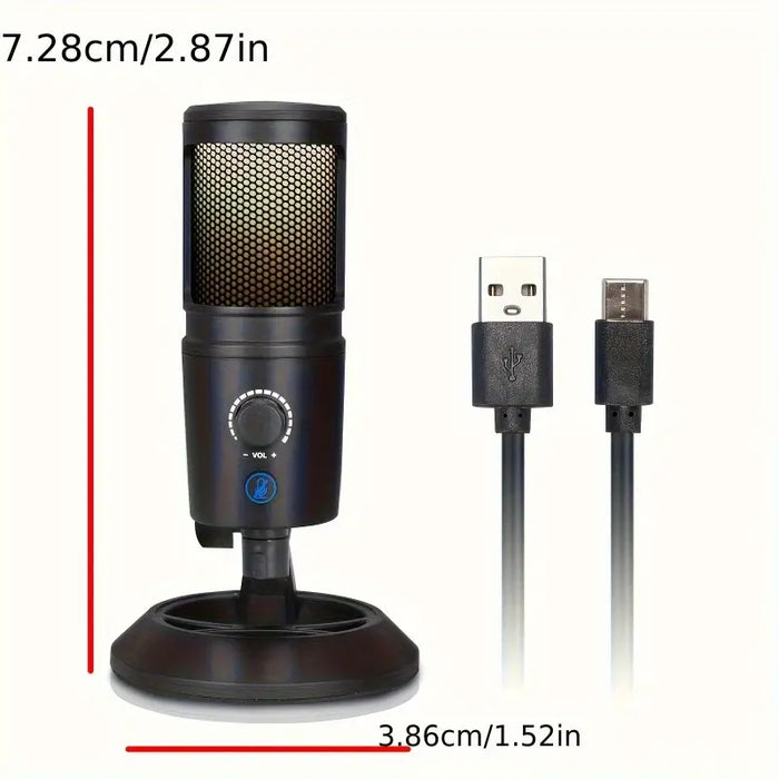 PC-Link High-Fidelity USB Microphone with RGB Lighting