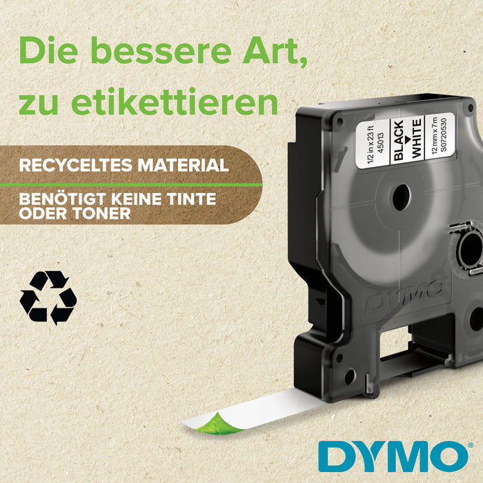 Dymo D1 Schriftband 45013 (S0720530) 12mm x 7m