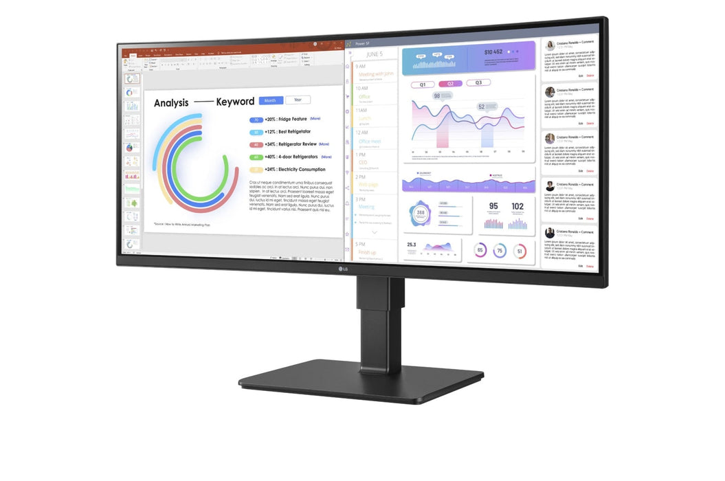 LG 34BQ77QB-B computer monitor 86.4 cm (34") 3440 x 1440 pixels UltraWide Quad HD LED Black