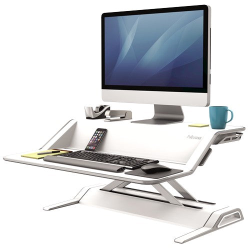 Fellowes LOTUS Sitz-Steh-Workstation Weiss