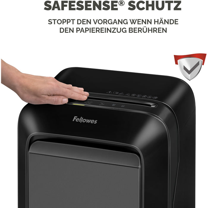 Fellowes Powershred LX211 Aktenvernichter MicroCut 15 Blatt 2x12mm P-5 Schwarz