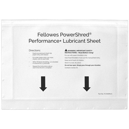 Fellowes Powershred Performance + Ölblätter (10 Stück)