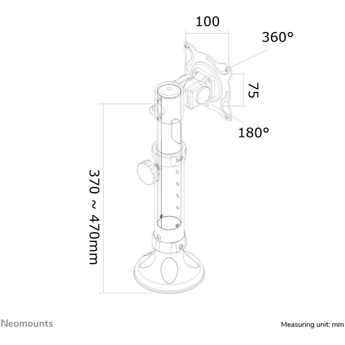 Neomounts FPMA-D025BLACK Tischhalterung für Flachbildschirme bis 30" (76 cm).