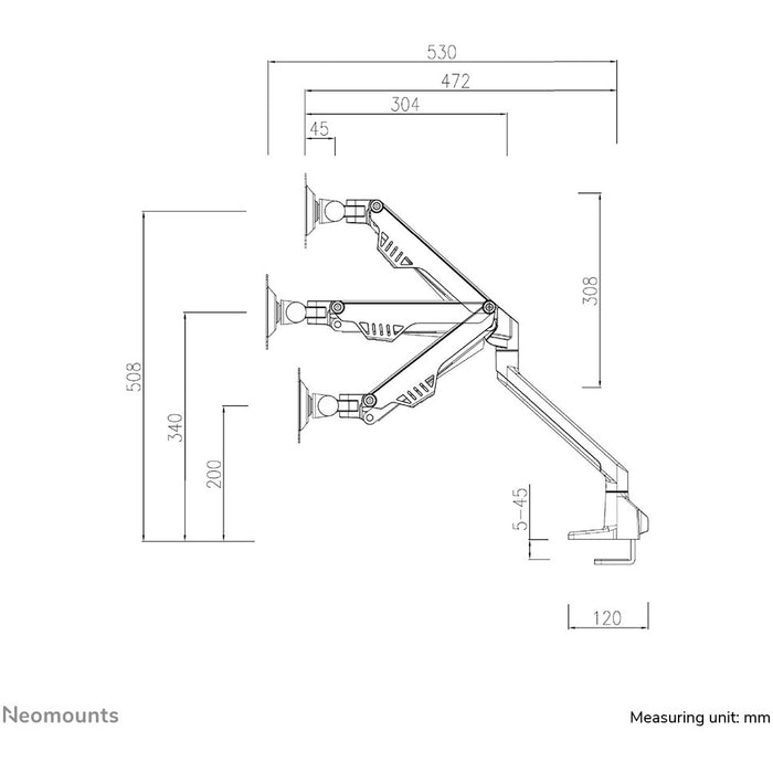 Neomounts FPMA-D750DBLACK2 Tischhalterung für Flachbildschirme bis 32" (81 cm).