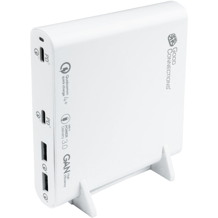 GoodConnections USB Desktop Schnellladestation 120W 4-Port 2xUSB-C/2xUSB-A QC4.0 Weiß